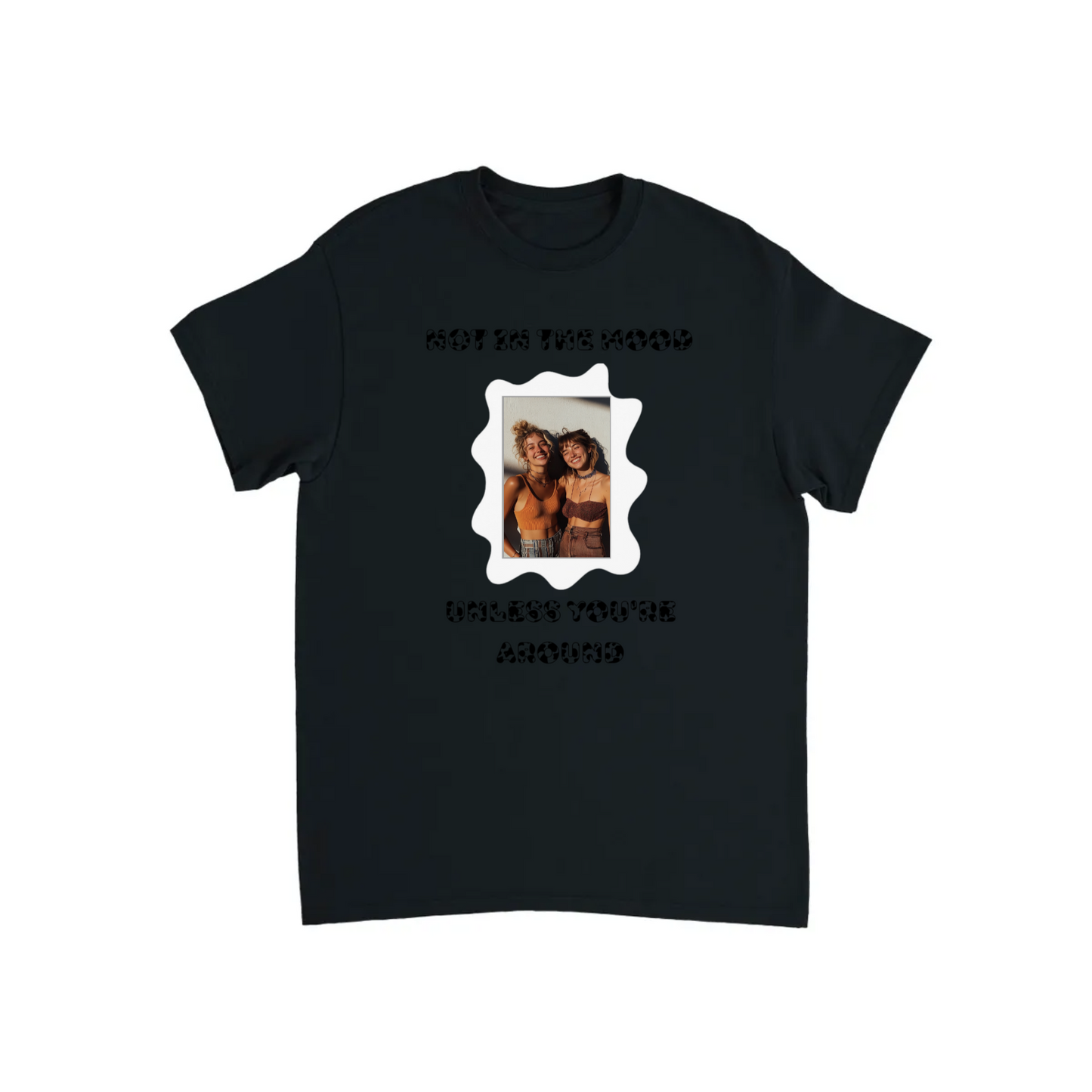 “Not in the Moo-d” Cow Print Design T-shirt