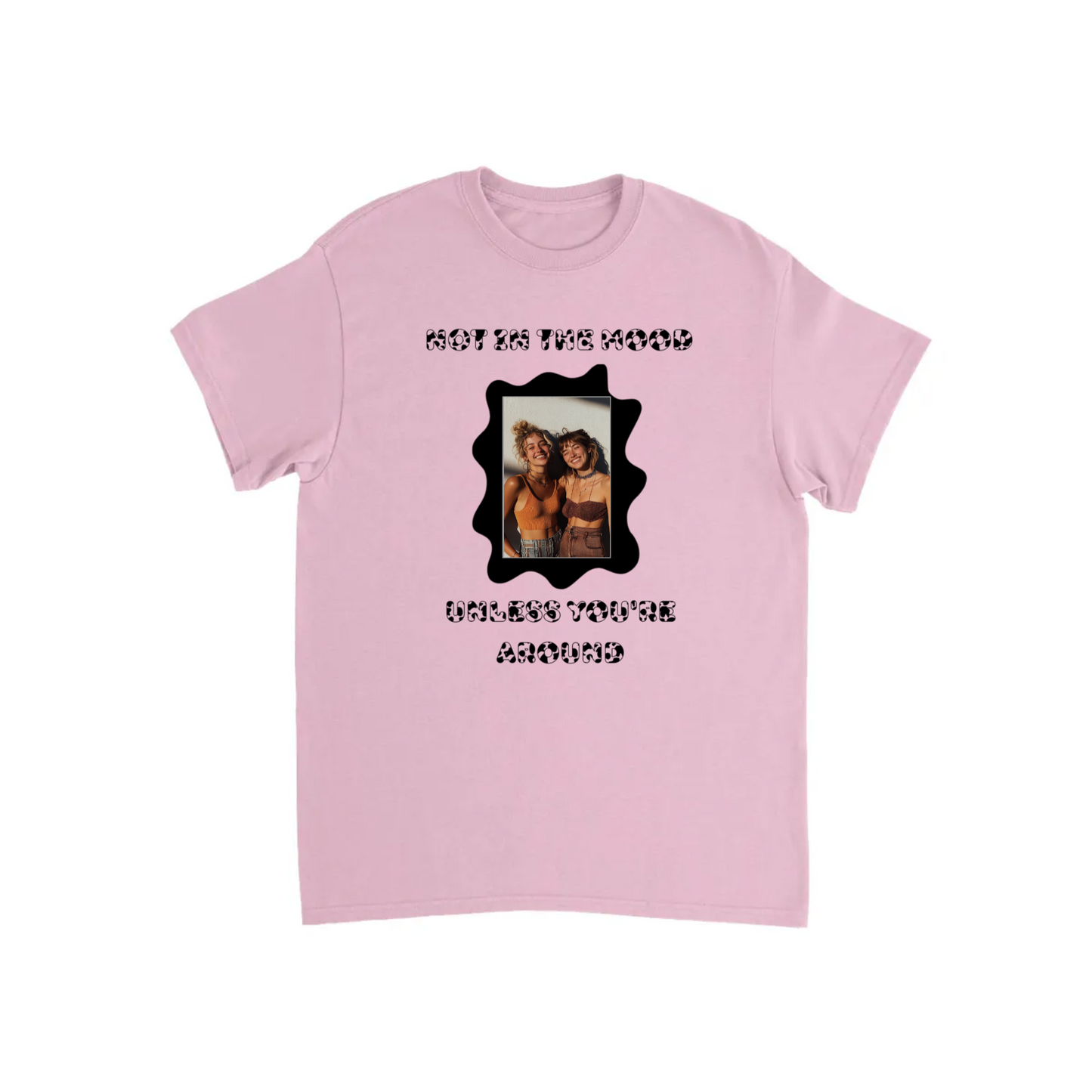 “Not in the Moo-d” Cow Print Design T-shirt