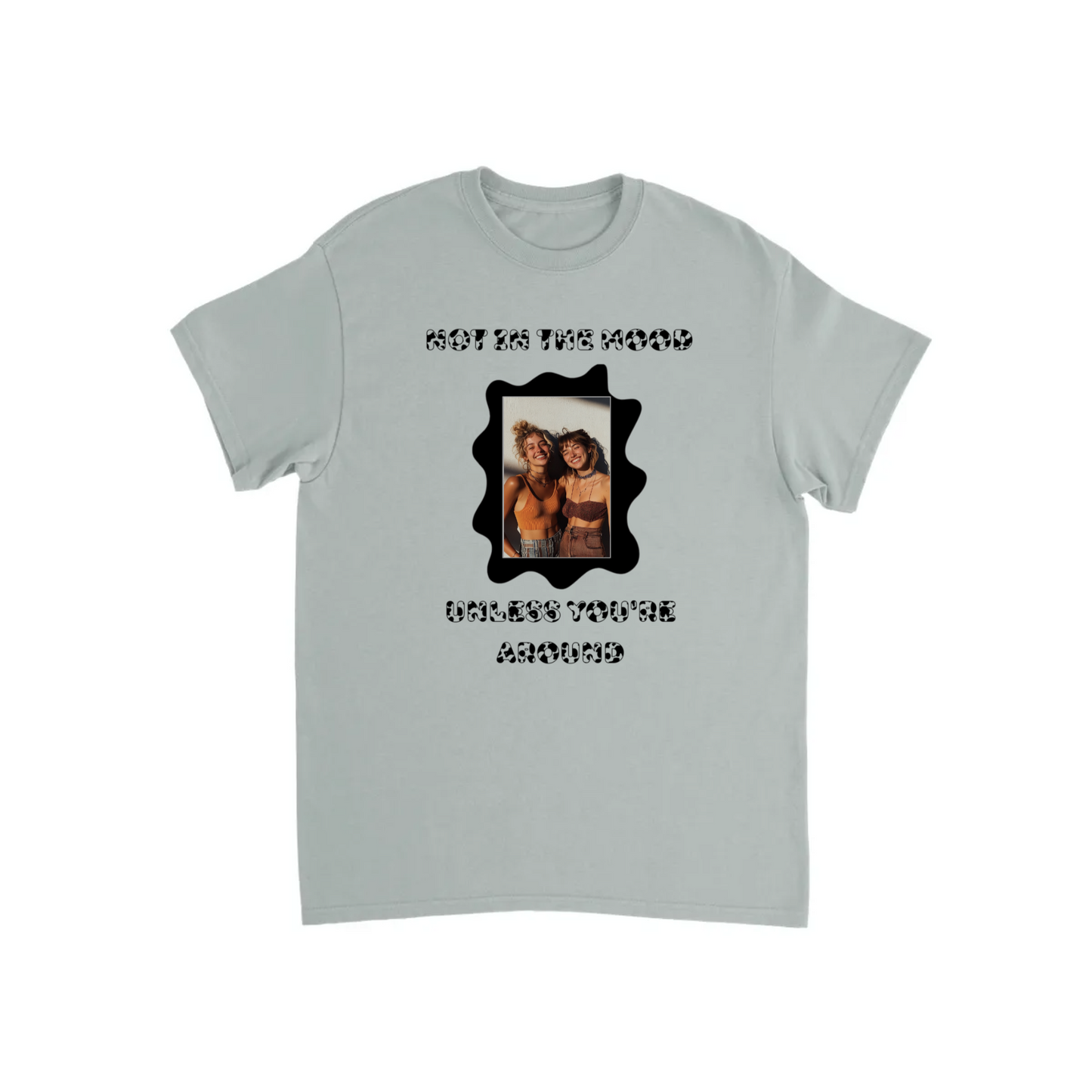 “Not in the Moo-d” Cow Print Design T-shirt