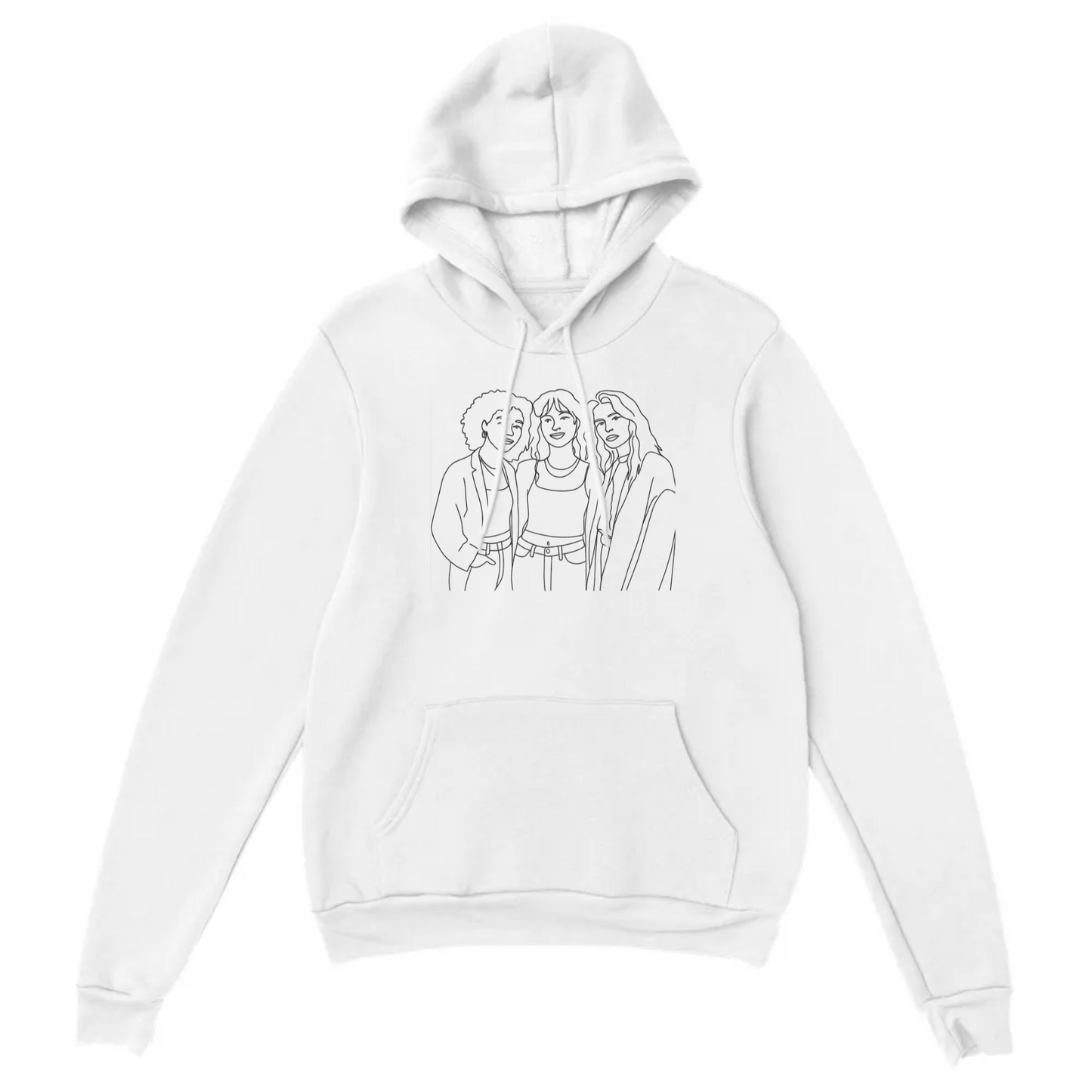 Custom Line Art Hoodie - Turn your photo into a line art