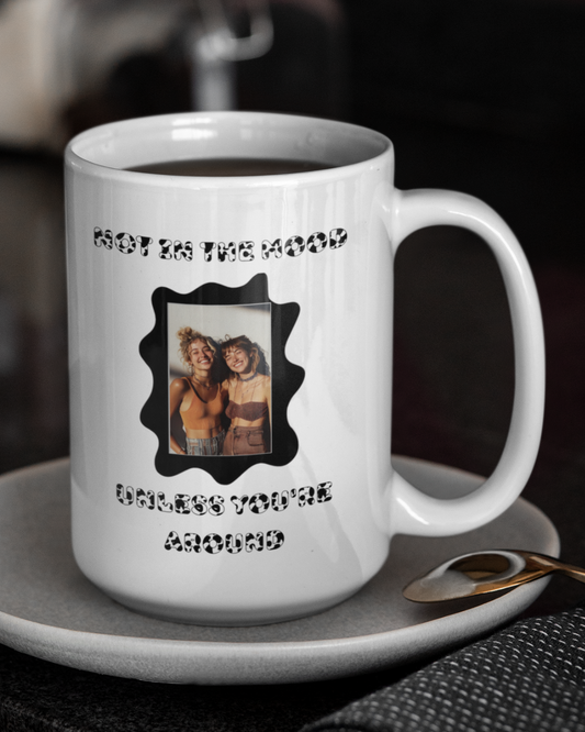 “Not in the Moo-d” Cow Print Design Mug