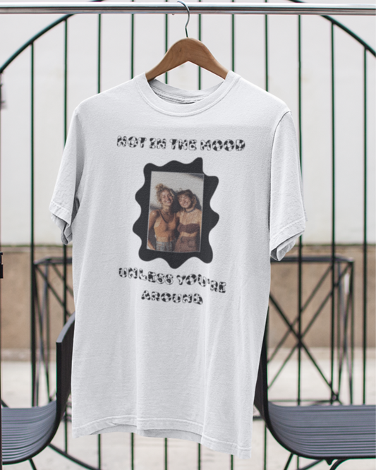 “Not in the Moo-d” Cow Print Design T-shirt