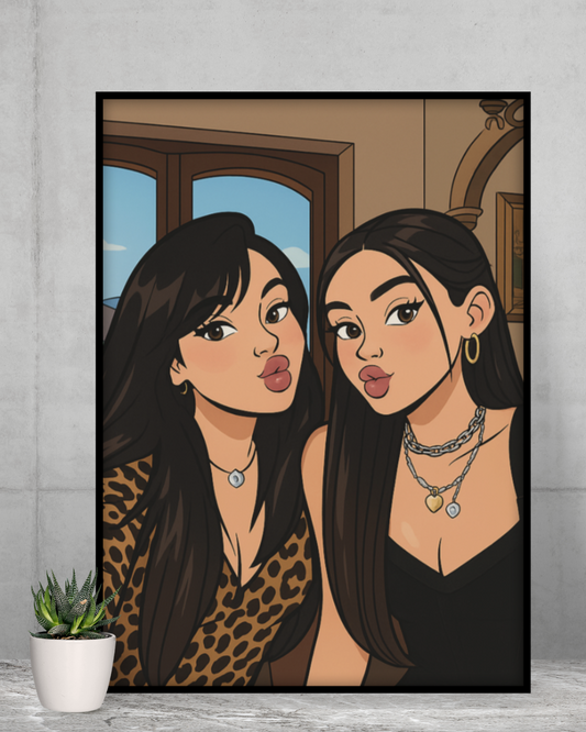 Custom Cartoon Semi-Glossy Paper Poster – Turn Your Photo Into a Cartoon