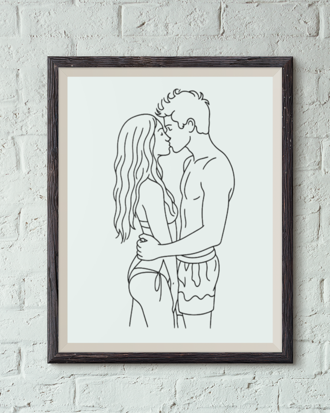 Custom Line Art Matte Paper Poster - Turn your photo into a line art