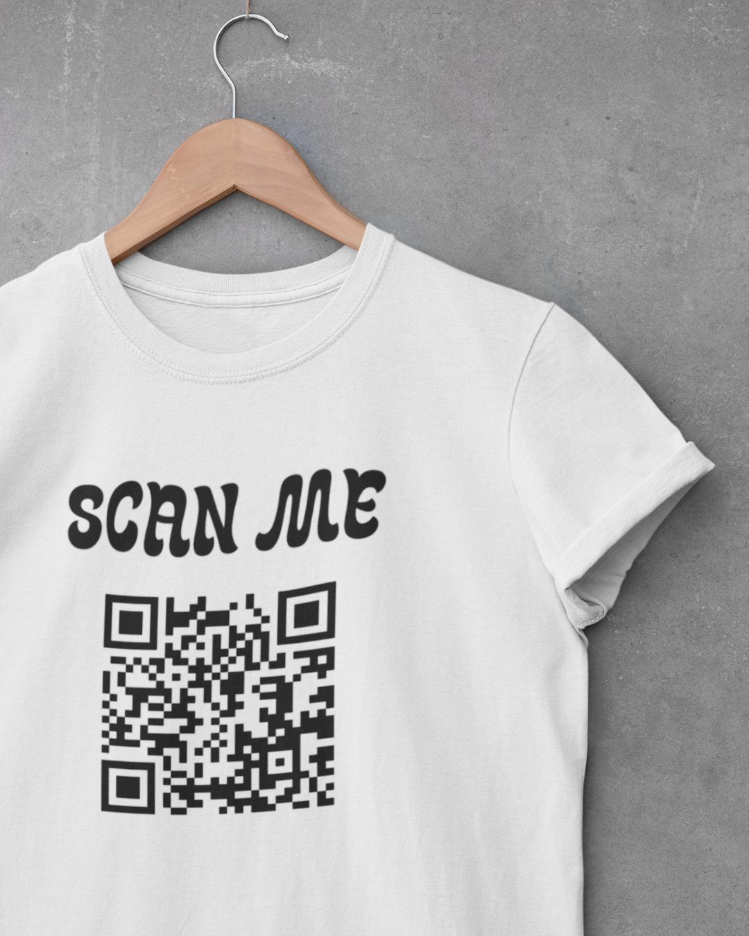 Custom QR Code – “Scan Me” T-Shirt