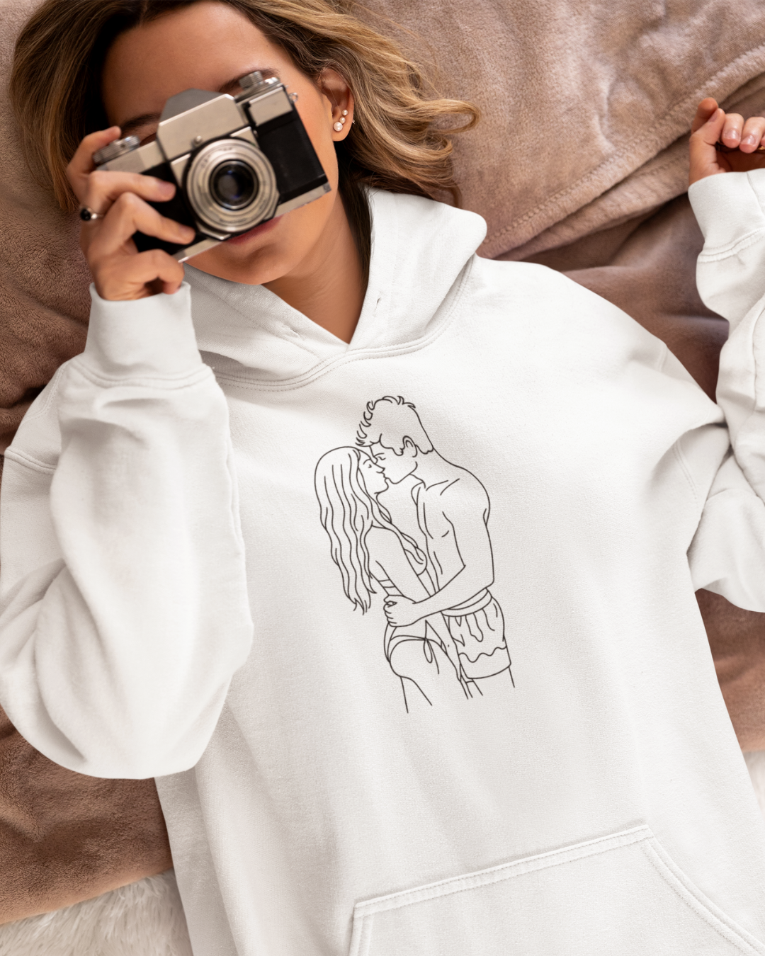 Custom Line Art Hoodie - Turn your photo into a line art