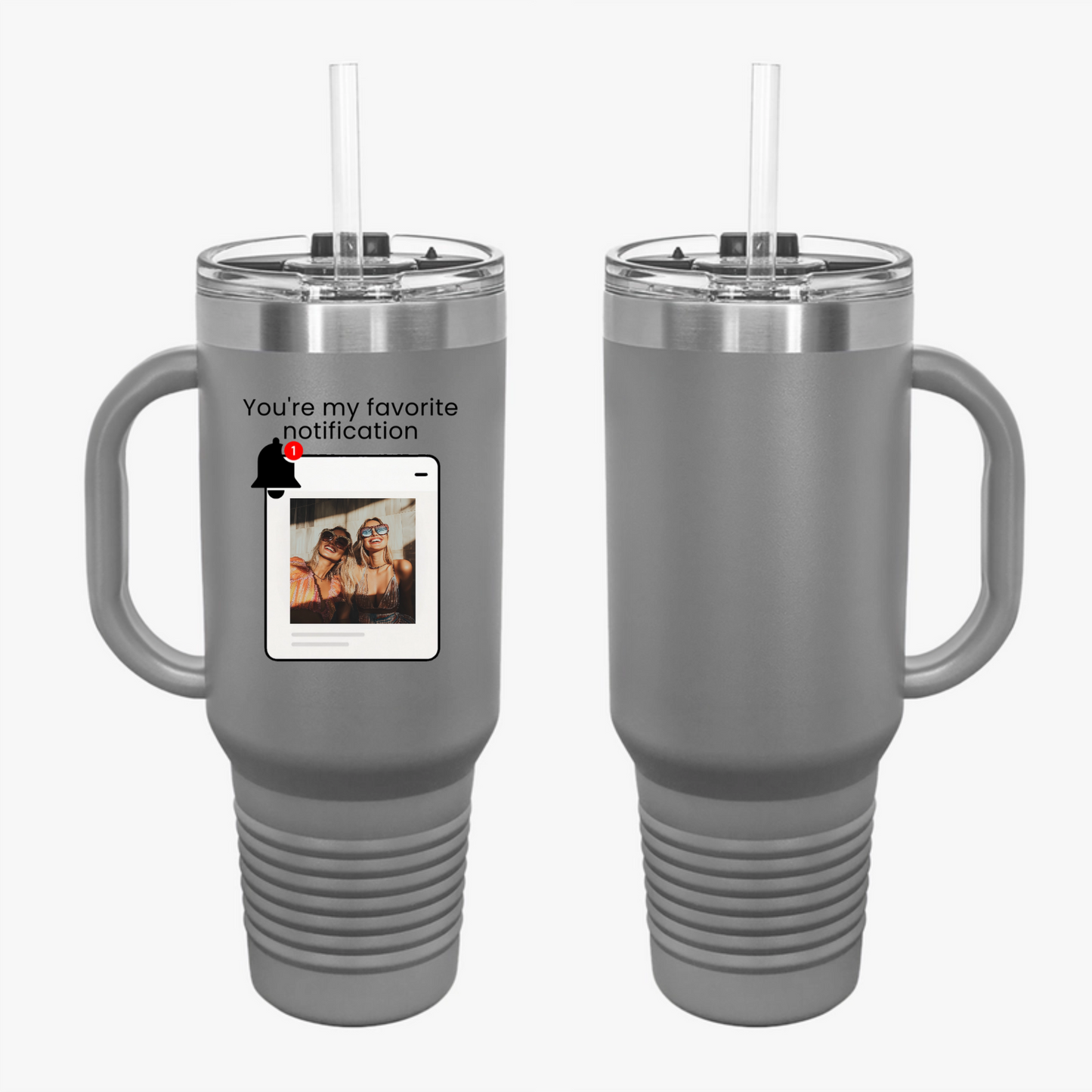 You’re My Favorite Notification” – Personalized Print Travel Mug