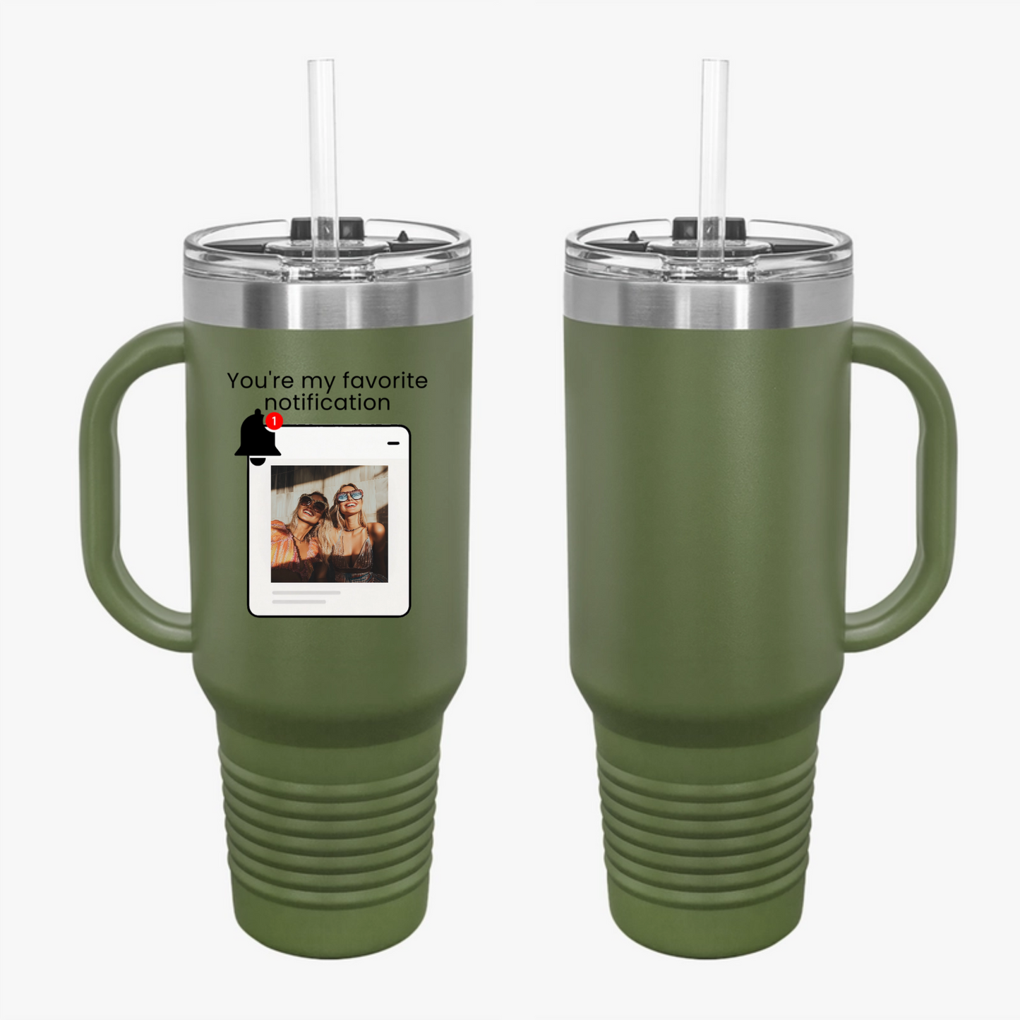 You’re My Favorite Notification” – Personalized Print Travel Mug