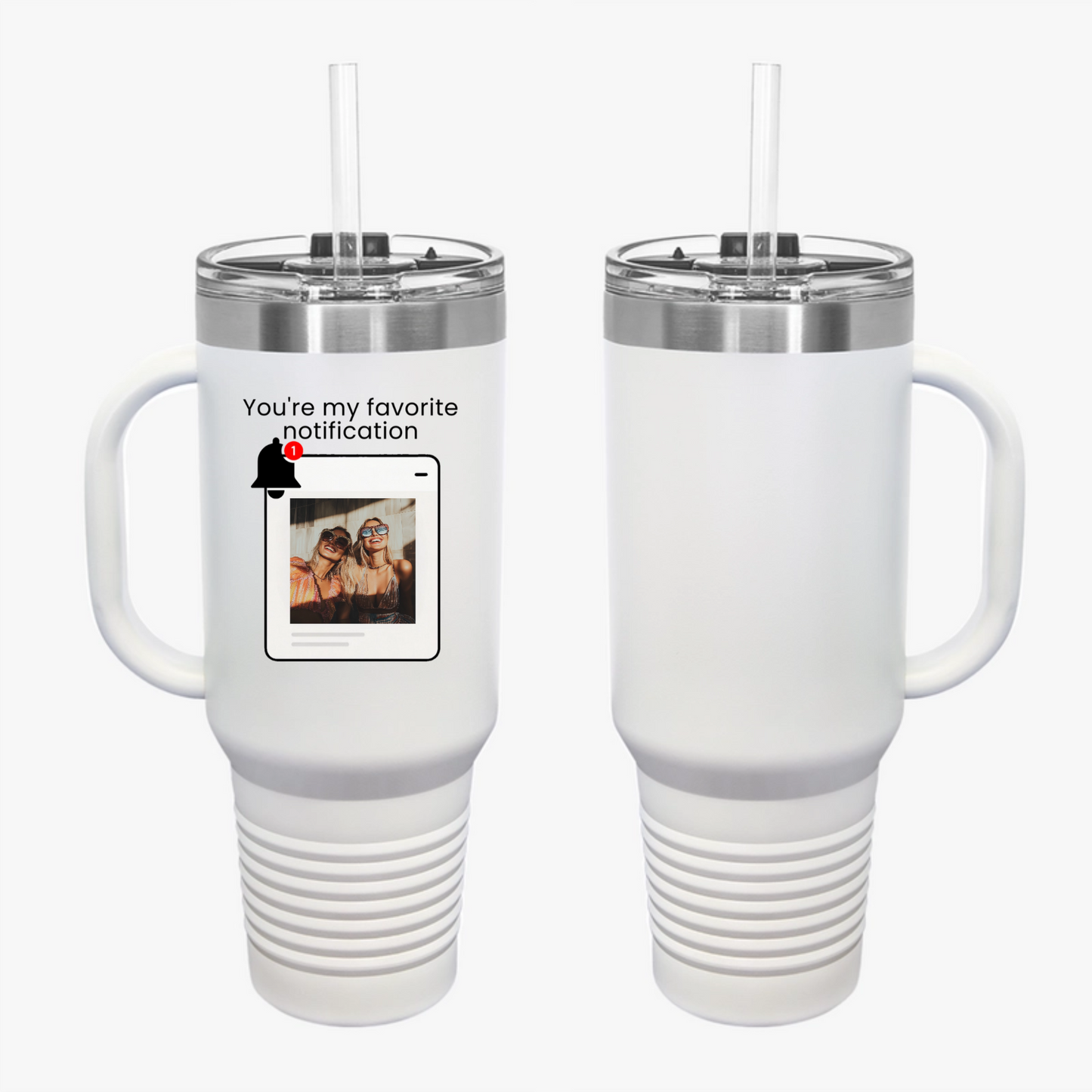 You’re My Favorite Notification” – Personalized Print Travel Mug