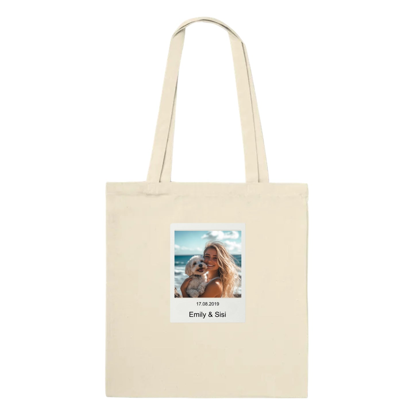Custom Retro Polaroid Print Tote Bag
